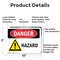 Signmission Hazard Danger Sign, Aluminum, 10in W x 7in L, 2PK OS-2PACK-DS-A-710-L-1301 - alternate 8